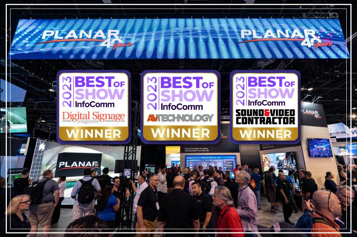 jinnianhui官网金年会PLANAR三款产品同时斩获InfoComm最佳展示奖